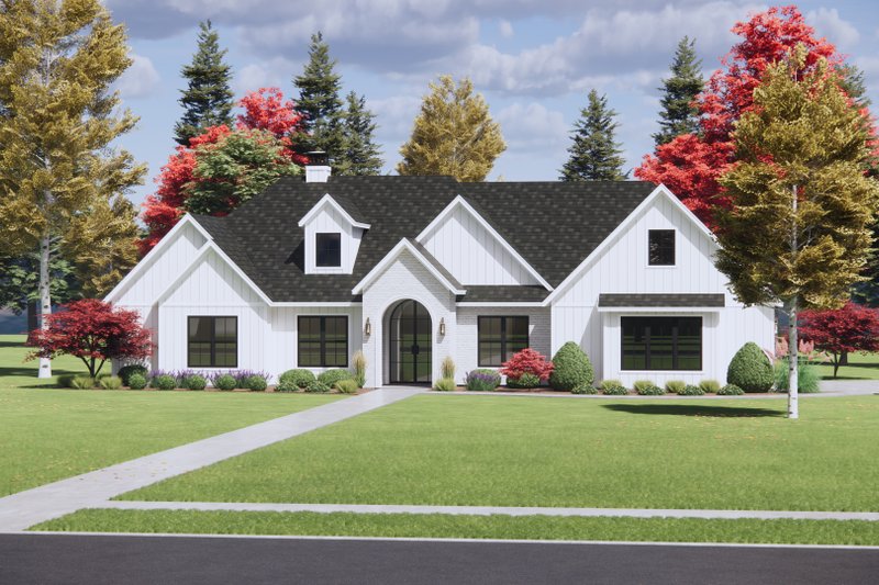 Architectural House Design - Exterior - Front Elevation 6 for Farmhouse House Plan #1096-129 - 4 bed, 3.5 bath