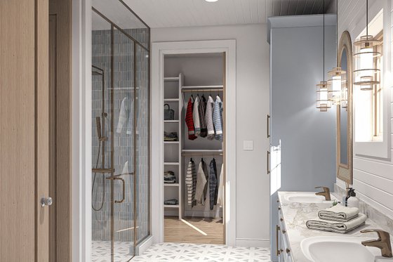 Interior - Master Bathroom 1 for Beach House Plan #455-378 - 4 bed, 3.5 bath
