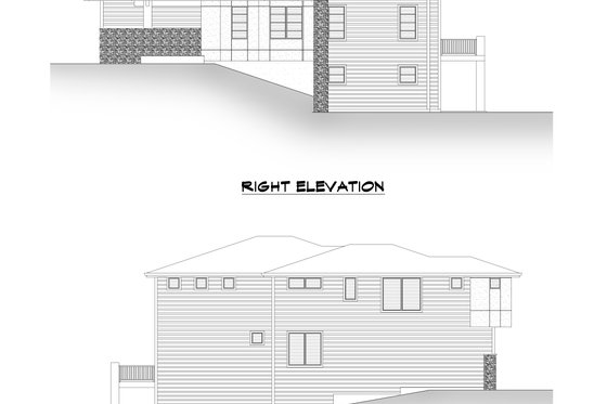 Exterior - Other Elevation 3 for Contemporary House Plan #1066-117 - 6 bed, 4.5 bath