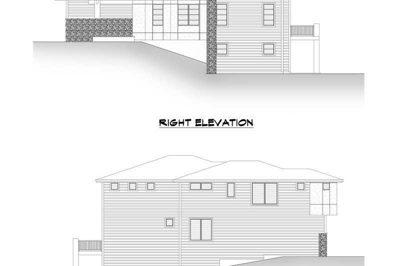 House Plan Design - Exterior - Other Elevation 3 for Contemporary House Plan #1066-117 - 6 bed, 4.5 bath
