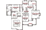 European Style House Plan - 4 Beds 3 Baths 2606 Sq/Ft Plan #63-269 