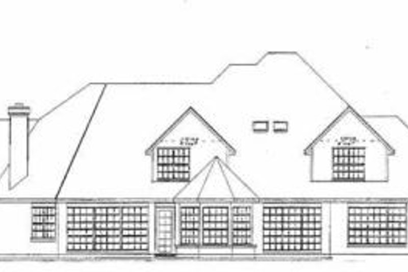 Dream House Plan - Exterior - Rear Elevation for European House Plan #52-157 - 4 bed, 5.5 bath