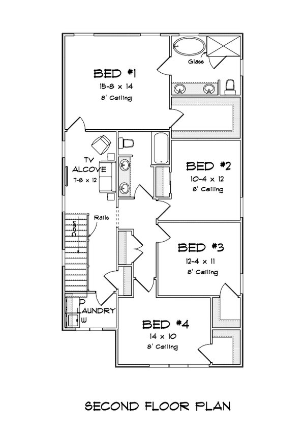 Cottage Floor Plan - Upper Floor Plan #513-2226