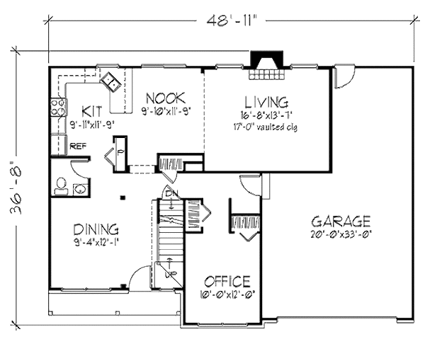 Country Floor Plan - Main Floor Plan #320-454