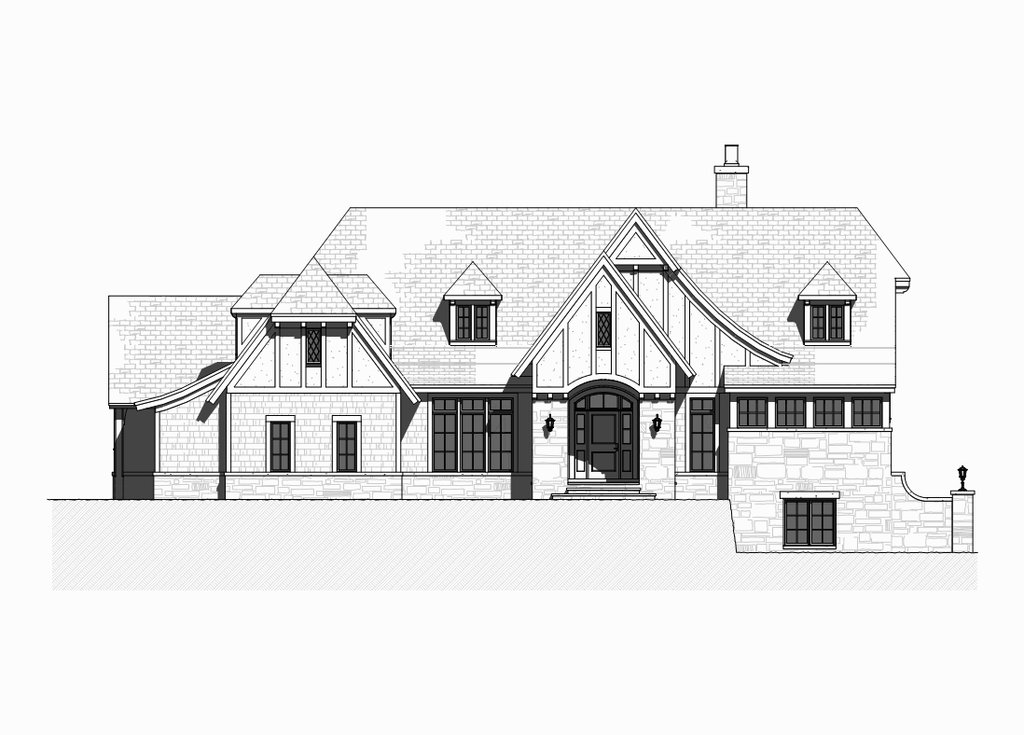 Tudor Style House Plan - 5 Beds 3.5 Baths 4127 Sq/Ft Plan #901-119 ...
