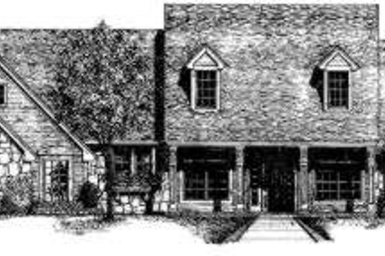 Exterior - Front Elevation for European House Plan #310-200 - 4 bed, 2.5 bath