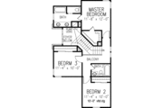 Modern Style House Plan - 3 Beds 2.5 Baths 1376 Sq/Ft Plan #410-300 