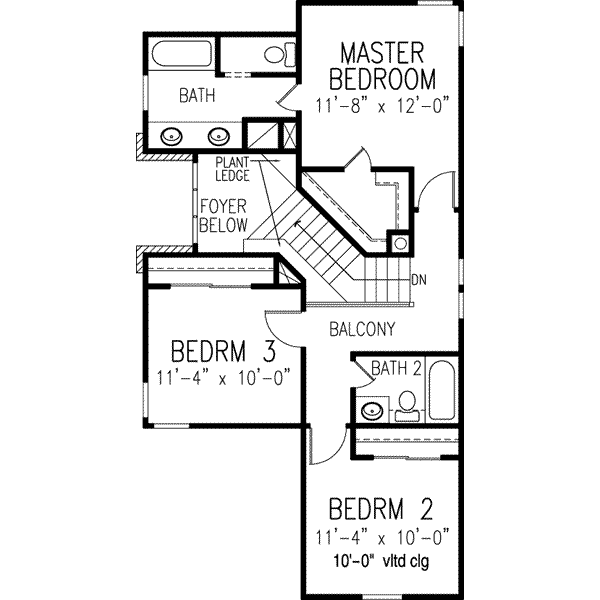 Modern Floor Plan - Upper Floor Plan #410-300