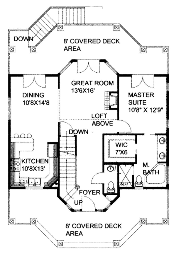 House Blueprint - Victorian Floor Plan - Main Floor Plan #117-701