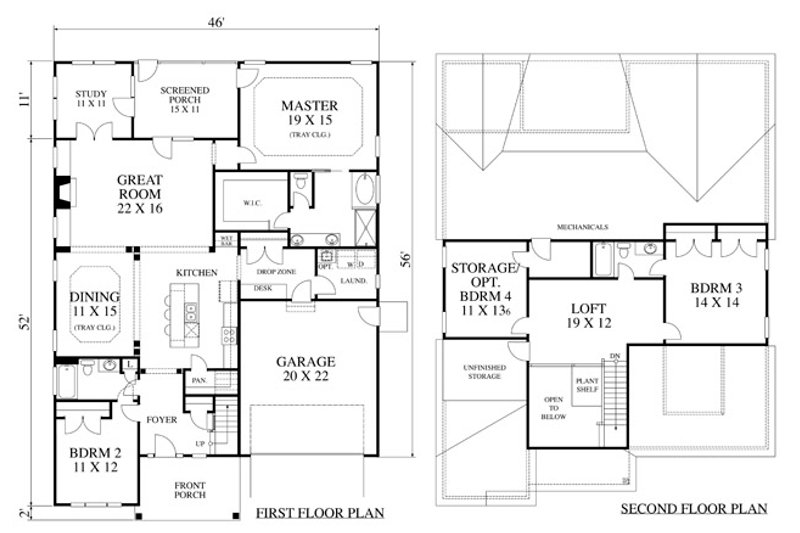 House Plan Design - Floor Plan - Main Floor for Country House Plan #1053-87 - 4 bed, 3 bath