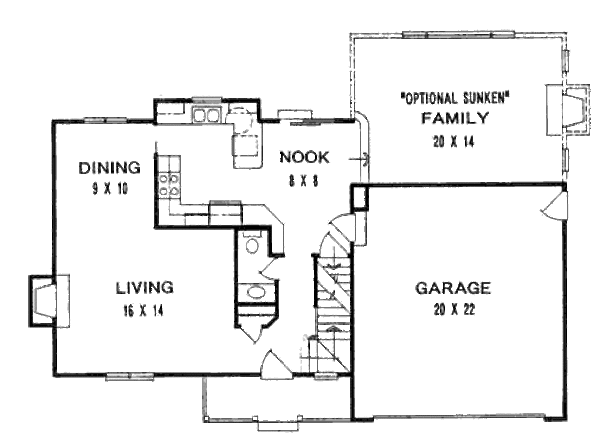Traditional Floor Plan - Main Floor Plan #58-142