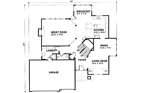 European Floor Plan - Main Floor Plan #67-201