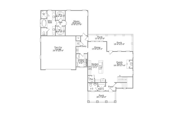 Traditional Floor Plan - Main Floor Plan #69-409
