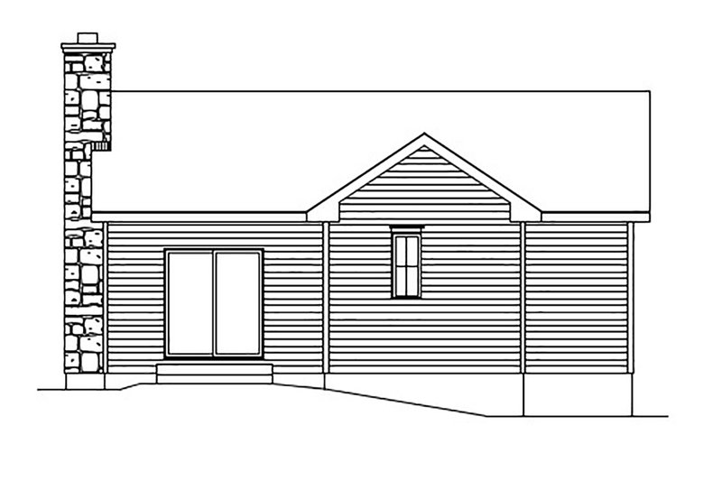 House Blueprint - Exterior - Rear Elevation for Cottage House Plan #22-567 - 1 bed, 1 bath
