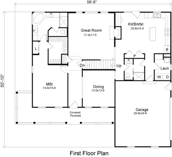 Home Plan - Country Floor Plan - Main Floor Plan #22-515