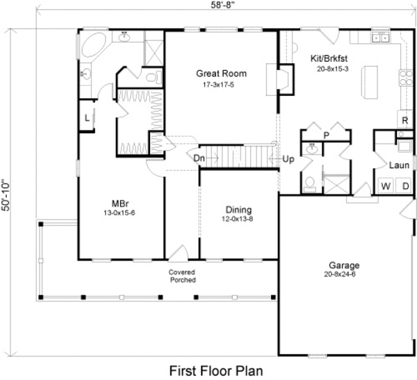 Country Floor Plan - Main Floor Plan #22-515