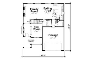 Floor Plan - Main Floor for Country House Plan #20-2293 - 4 bed, 2.5 bath