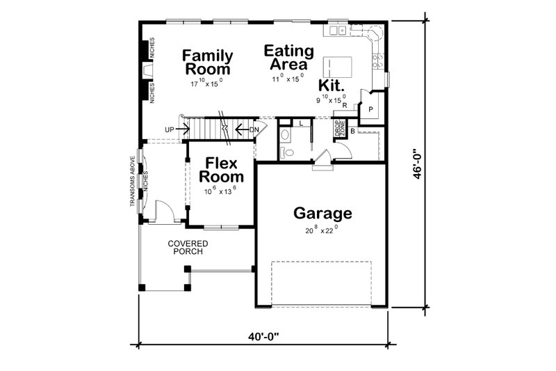House Plan Design - Floor Plan - Main Floor for Country House Plan #20-2293 - 4 bed, 2.5 bath