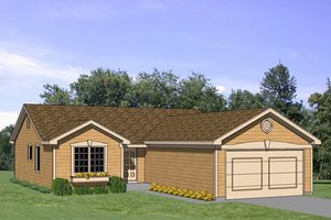 Ranch Exterior - Front Elevation Plan #116-200