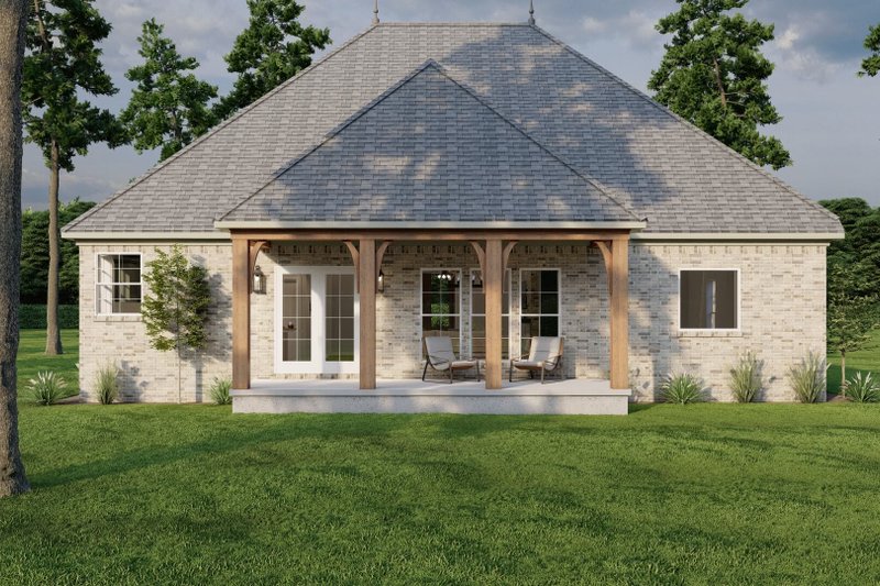 Architectural House Design - Exterior - Rear Elevation 4 for European House Plan #17-2483 - 3 bed, 2 bath