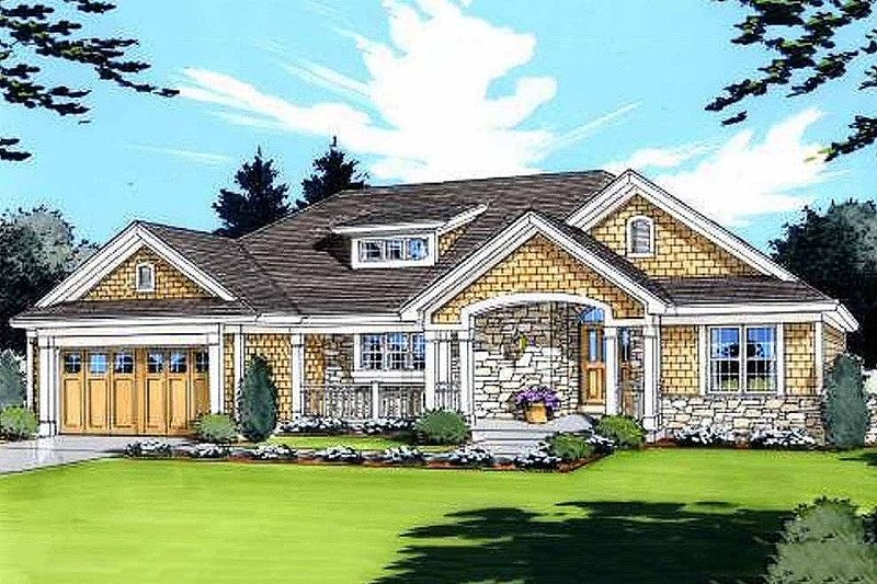 Home Plan - Traditional Exterior - Front Elevation Plan #46-413