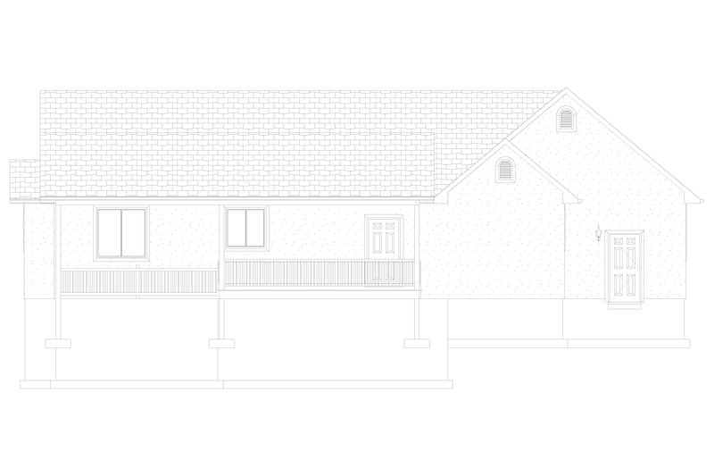 House Design - Exterior - Rear Elevation 2 for Craftsman House Plan #1060-457 - 2 bed, 2 bath