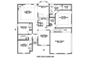 European Style House Plan - 3 Beds 2 Baths 1873 Sq/Ft Plan #81-1001 