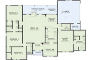 European Style House Plan - 4 Beds 3 Baths 2540 Sq/Ft Plan #17-1035 Floor 