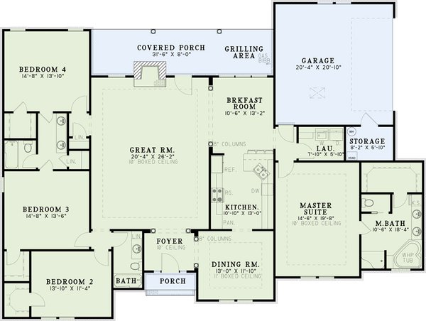 Home Plan - European Floor Plan - Main Floor Plan #17-1035