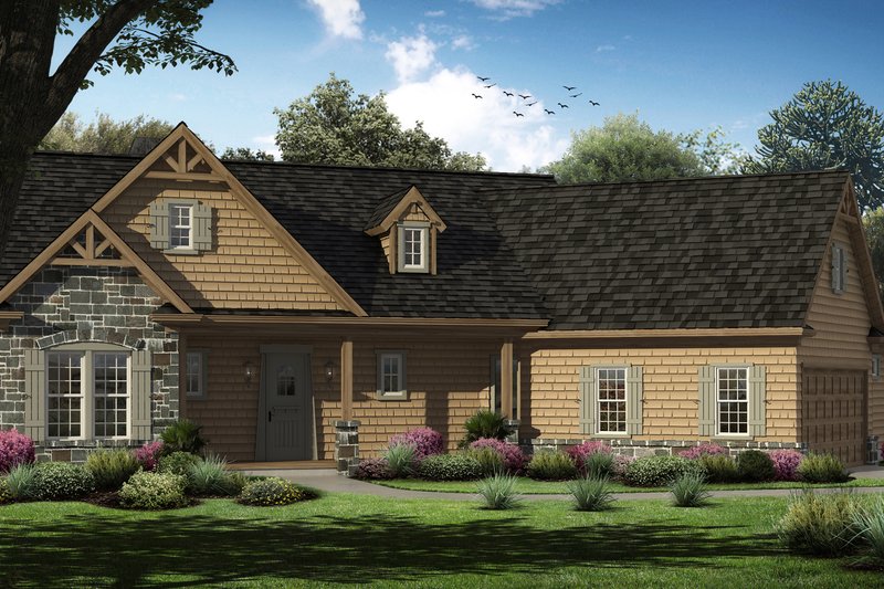 Dream House Plan - Exterior - Front Elevation 3 for Traditional House Plan #54-576 - 3 bed, 3 bath