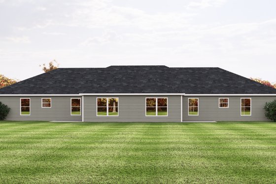 Exterior - Rear Elevation for Craftsman House Plan #1064-324 - 2 bed, 1.5 bath