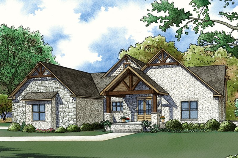 Dream House Plan - Craftsman Exterior - Front Elevation Plan #923-72