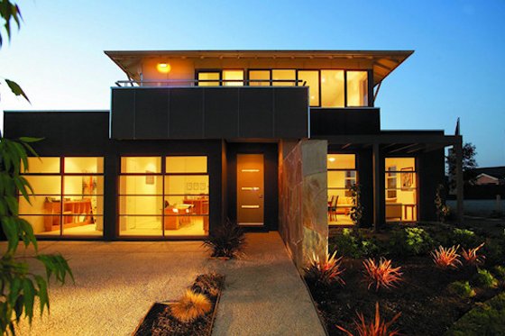 Exterior - Front Elevation 3 for Modern House Plan #496-5 - 4 bed, 2.5 bath