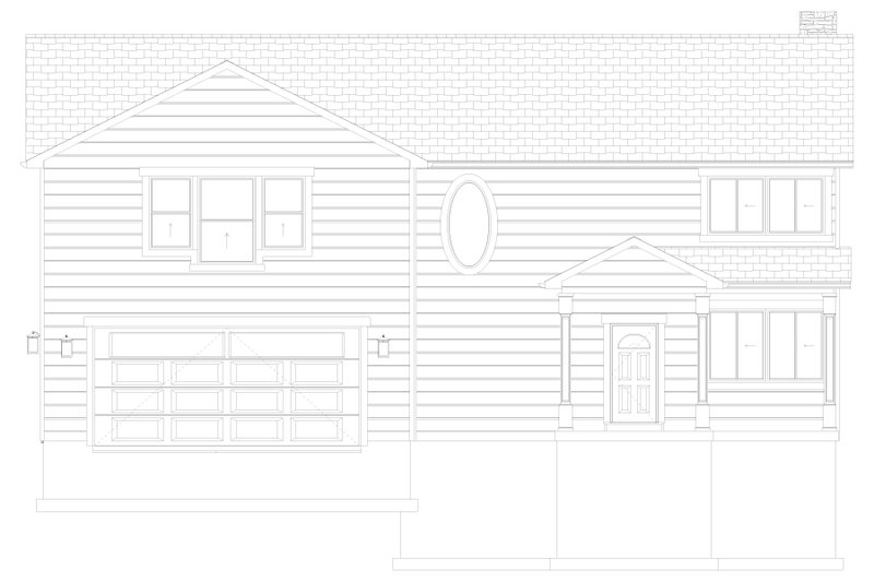 House Blueprint - Exterior - Front Elevation 5 for Traditional House Plan #1060-472 - 3 bed, 2.5 bath