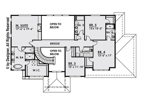 Architectural House Design - Contemporary Floor Plan - Upper Floor Plan #1066-14