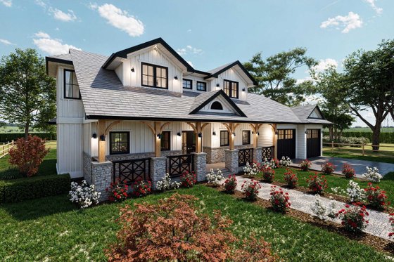 Exterior - Other Elevation 1 for Farmhouse House Plan #1101-19 - 3 bed, 3 bath