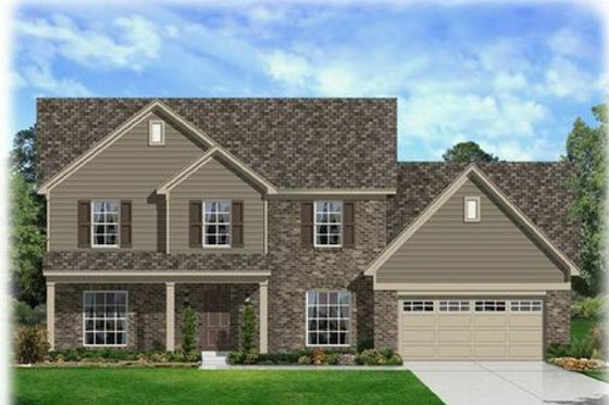 Exterior - Front Elevation for Farmhouse House Plan #329-387 - 5 bed, 2.5 bath