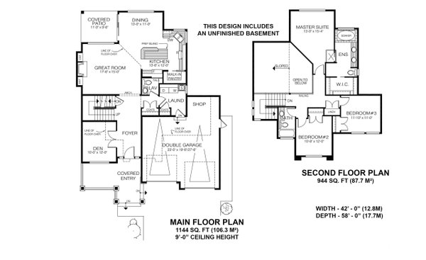 Craftsman Floor Plan - Other Floor Plan #1100-79