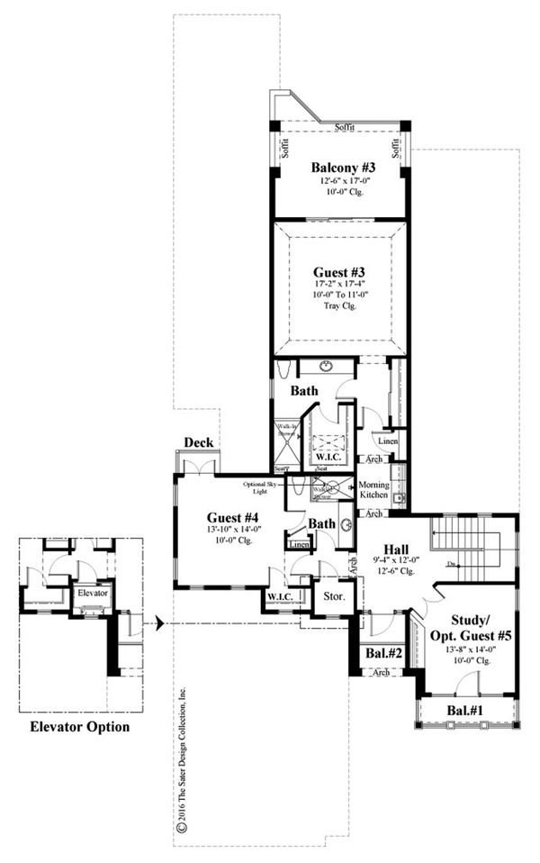 Home Plan - Mediterranean Floor Plan - Upper Floor Plan #930-489