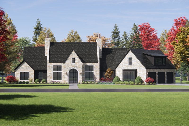 European Style House Plan - 4 Beds 4.5 Baths 3817 Sq/Ft Plan #1096-22