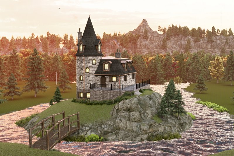 House Design - Exterior - Other Elevation 5 for European House Plan #1064-322 - 1 bed, 1 bath