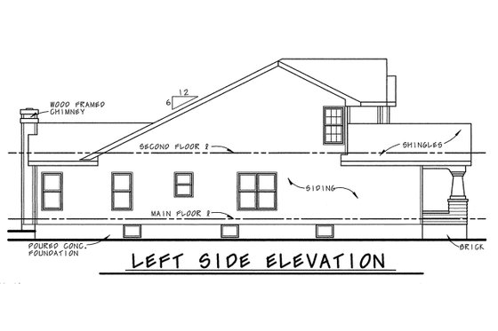 Exterior - Other Elevation for Craftsman House Plan #20-1235 - 4 bed, 3 bath