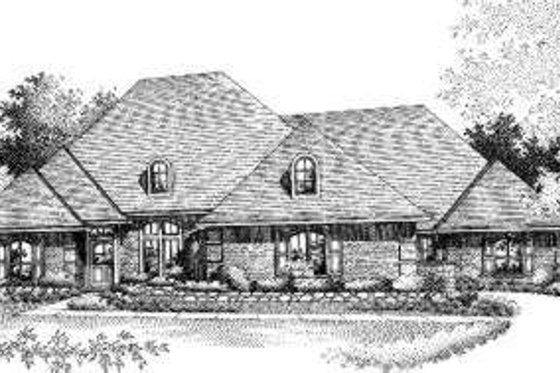 Exterior - Front Elevation for European House Plan #310-134 - 4 bed, 3 bath