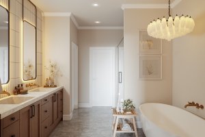 Interior - Master Bathroom for Barndominium House Plan #1117-26 - 4 bed, 3.5 bath