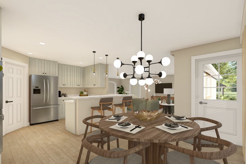 House Plan Design - Interior - Dining Room for Ranch House Plan #1060-173 - 3 bed, 2 bath
