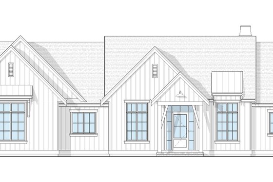 Exterior - Front Elevation 5 for Farmhouse House Plan #1114-122 - 3 bed, 2.5 bath