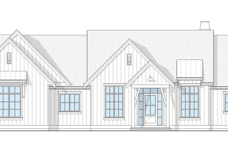 House Blueprint - Exterior - Front Elevation 5 for Farmhouse House Plan #1114-122 - 3 bed, 2.5 bath
