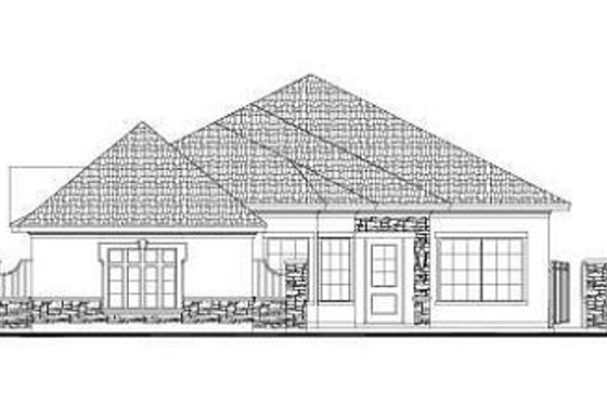 Exterior - Front Elevation for European House Plan #411-877 - 3 bed, 2.5 bath