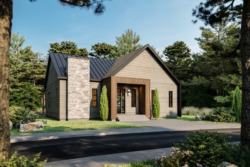 Dream House Plan - Modern Exterior - Front Elevation Plan #23-2762