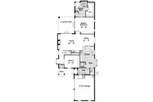 Floor Plan - Main Floor for European House Plan #417-293 - 3 bed, 2.5 bath